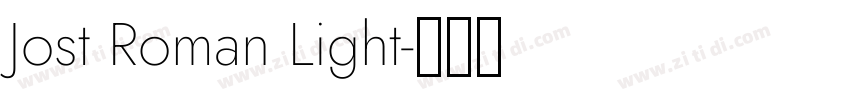Jost Roman Light字体转换
